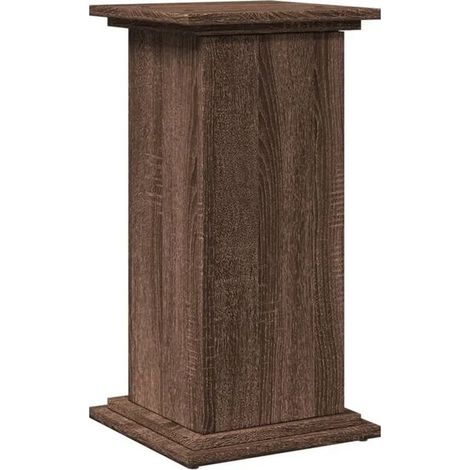 Socle avec rangement, chêne brun, bois d'ingénierie (1/5)