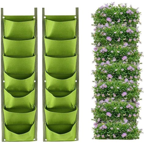 Filiyano-Lot de 2 mini jardinières suspendues pour plantes d'extérieur, à fixer au mur ou à la rambarde. Décoration idéale pour balcon, jardin et (1/5)