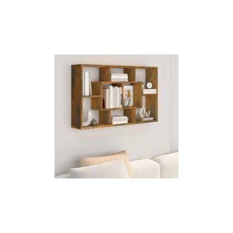 Étagère murale Chêne fumé 85x16x52,5 Bois d'ingénierie (1/5)