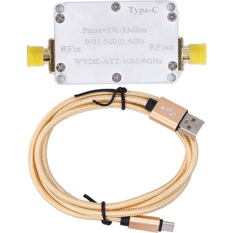 Attenuatore digitale SMA femmina tipo C da 2 W, 0-31,5 dB con incrementi di 0,5 dB, 33 dBm, 10 MHz-6 GHz per CNC (1/5)