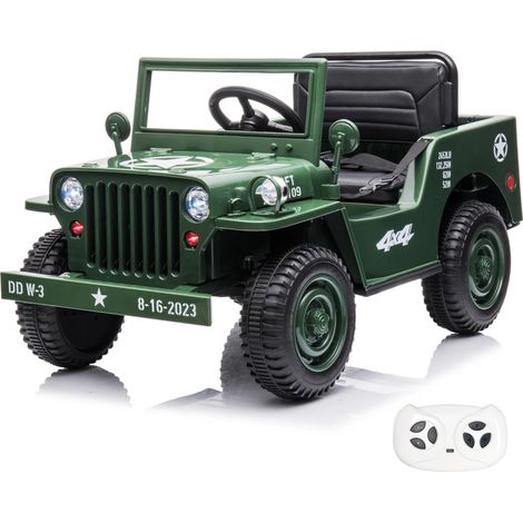 Willys 12V - Coche Militar Eléctrico para Niños - 1 a 6 años -