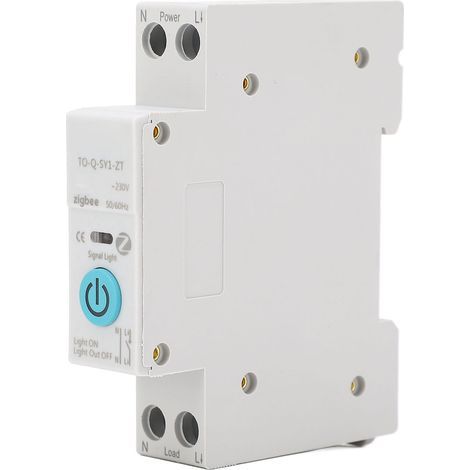 25A 90-240V Drahtloser Gerätetrennschalter, 1P Intelligenter Leitungsschutzschalter mit Fernbedienung. (1/5)
