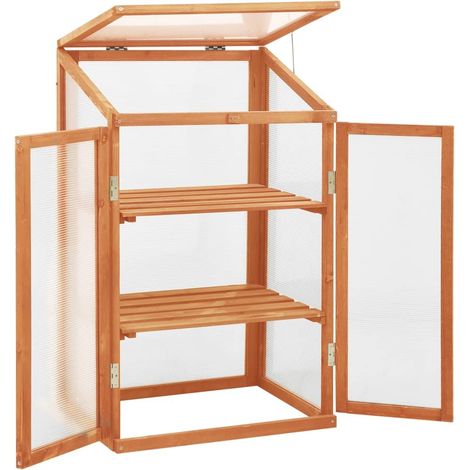 Serre de Jardin Bois et PVC : Brun : 100 X 60 X 45 cm (1/5)