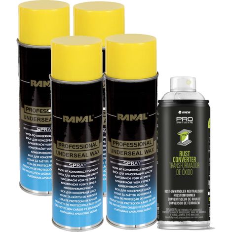 4 sprays de cire pour châssis de 500 ml + 1 produit antirouille de 400 ml (1/5)