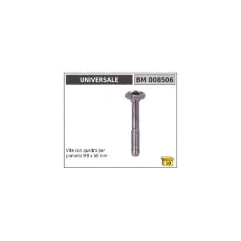 Tornillo con escuadra para pomo M8 x 60 mm UNIVERSAL cortacésped 008506