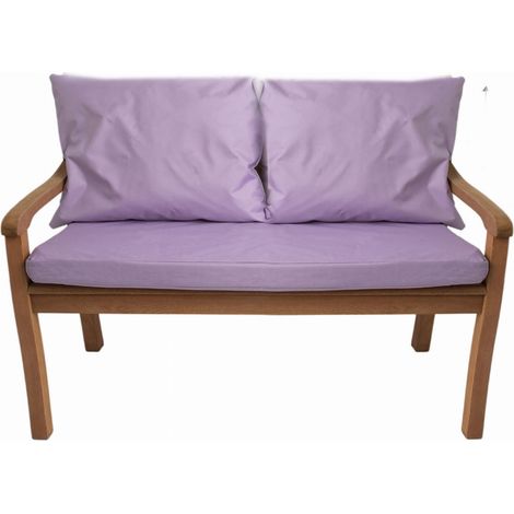 Coussin pour banc 110x50x7cm, Coussins pour balancelle de jardin Violet clair, Coussin d'assise, Coussin de dossier, Coussin extérieur/intérieur (1/5)