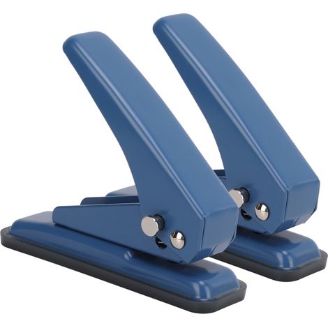 Einzelner marineblauer Locher aus Kunststoff (2er-Pack) für Büro, Zuhause und Schule (1/5)