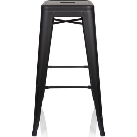 [GEBRAUCHT] B-Ware Hjh Office Barhocker Hocker Sitzgelegenheit Vantaggio High Seidenmatt Schwarz (1/2)
