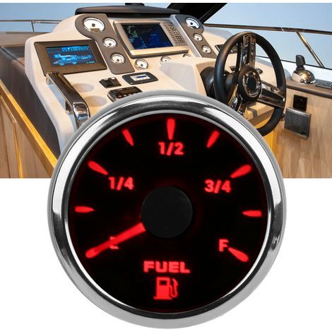 52-mm-Kraftstoffstandanzeige 0–190 Ω mit 7-farbiger Hintergrundbeleuchtung für Auto, Boot, Wohnmobil, Yacht (1/5)
