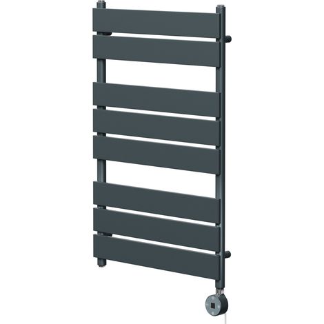 Amaldi Anthracite 800mm x 500mm Straight Digital Thermostatic Electric Heated Towel Rail (1/5)