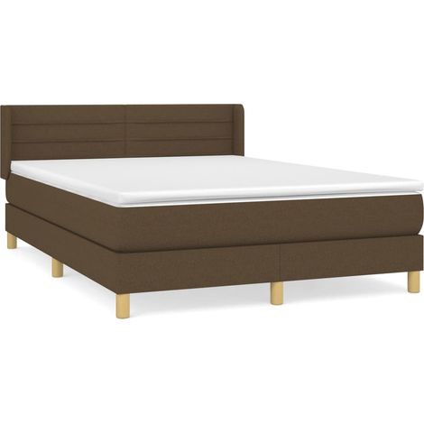 Maison Exclusive - Boxspringbett mit Matratze Dunkelbraun 140x190 (1/5)