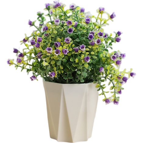 Artificial flowers, plastic pots, grass balls, green plants, potted decorations, artificial plants (1/5)