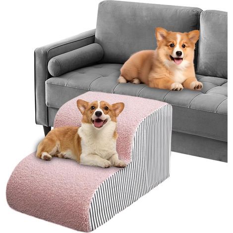 Hunde- und Katzentreppe, abwaschbare, rutschfeste Stufe, verstellbare Rampe für Bett, Sofa, Auto (1/5)