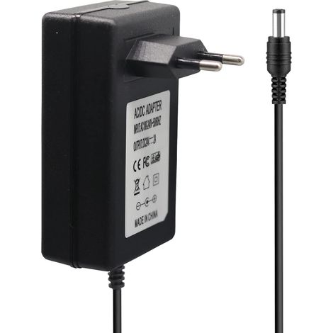 Adaptateur d'alimentation 24V 2A, AC 100-240V vers DC 24V Driver Converter Transformer 48 W 5,5 mm x 2,1 mm DC Output Jack avec câble de 1,2 m de Long pour Ruban LED, système de sécurité CCTV (1/5)