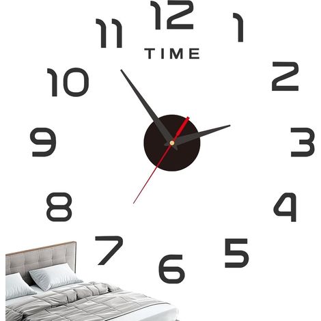 Horloge murale sans cadre DIY Abstrait Moderne Décoration (1/5)