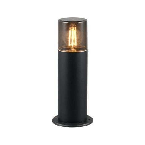 Potelet extérieur 1xE27 noir mat, fonte d'aluminium - Trio - Hoosic