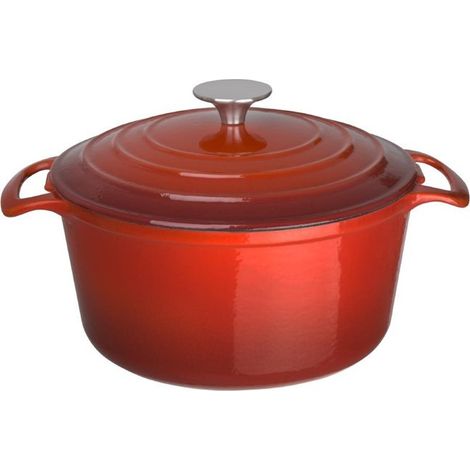 Cocotte en fonte ronde rouge Vogue  3.2 L (1/5)