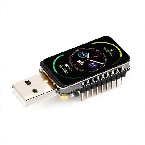 RP2350 1.47inch LCD Carte de développement ARM -M33 avec RGB Lampe Beads5 172x320 16MB Flash LCD-1.47 USB (A) (1/5)