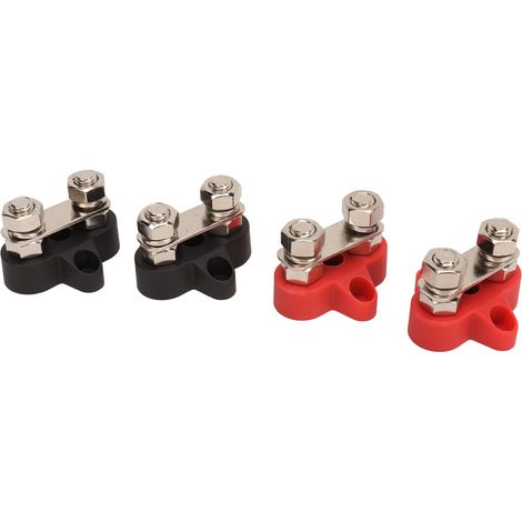 4 Bornes de Distribution Double 12-48V M8 pour Batterie Auto, Camping-car, Bateau, Camion - Jeu de 4 (1/5)