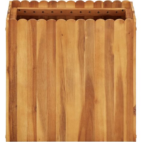 Jardinière, Pot de Fleurs d'extérieur, Lit surélevé de jardin 50x30x50 cm Bois massif d'acacia OIB5470E (1/5)