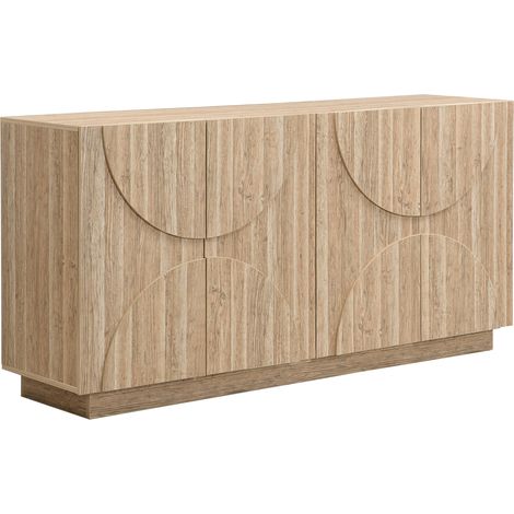Sideboard mit Regalen 160 x 40 x 80 cm aus Spanplatte in Naturholzoptik MODENUIT (1/5)
