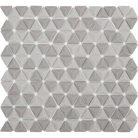 Mosaïque Verre - Mix Beige - 30 x 30 cm - Triangles (1/2)