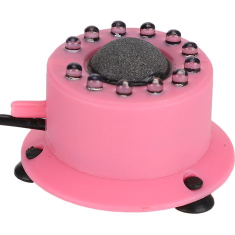 Lampe LED submersible rose en plastique, entièrement étanche, à bulles colorées, pour aquarium, décoration et ornement. (1/5)