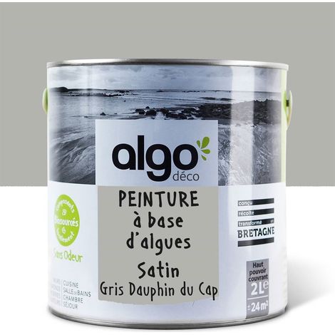 Peinture écologique Algo - Satin - Gris Dauphin du Cap - 2L (1/5)