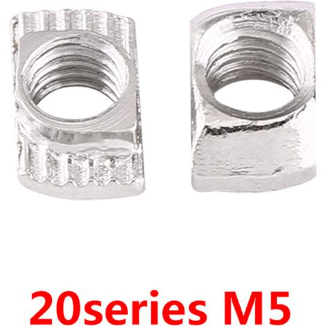T Slot Hammer Head Nut Nickel Plated Carbon Steel Fastener For Aluminum Profile (EU20 M5106)