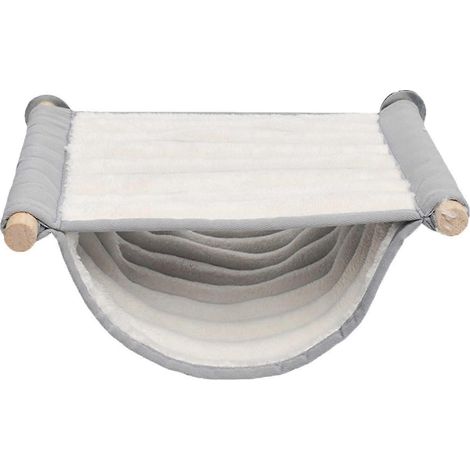Nid d'oiseau, hamac pour perroquet, cabane-tente, jouet, hamac suspendu chaud pour oiseaux d'hiver, perchoir pour perruches et inséparables-Gray L