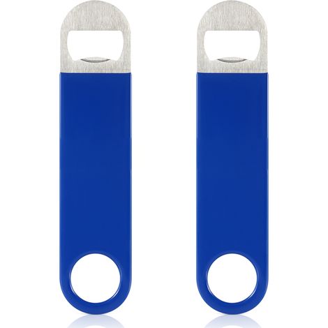 Ouvre-bouteilles Plat - En Acier Inoxydable - Poignée Recouverte De Caoutchouc Vinyle - Pour Bière Boissons Gazeuses - Lot De 1 (1/5)