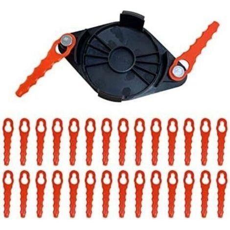 31 Pcs AF-100 Weed Eater Bladed Head Double Serrated Grass String Trimmer Head Blades Replace Plastic Cutter Blades Compatible with Black De-cker GH900 GH600 LST522 LCC140 String Trimmer (1/5)