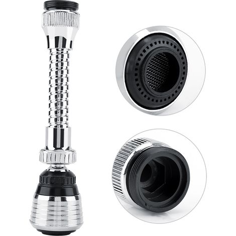 Robinet flexible à bulles, pulvérisateur d'évier Turbo Flex, dispositif d'économie d'eau, économiseur d'eau (1/5)