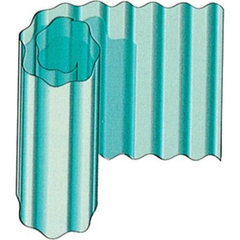 60 x PLASTICA ONDULATA VERDE SP 0,63 MM H 150 CM