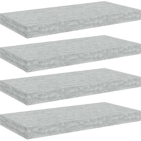 Maison Exclusive - Schweberegale 4 Stk. Betongrau 50x23,5x3,8 cm (1/5)