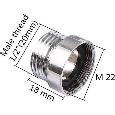 Adattatore per rubinetto con filettatura femmina M22/M24 a filettatura maschio da 1/2" – per irrigazione da giardino e accessori per autolavaggio (1/5)