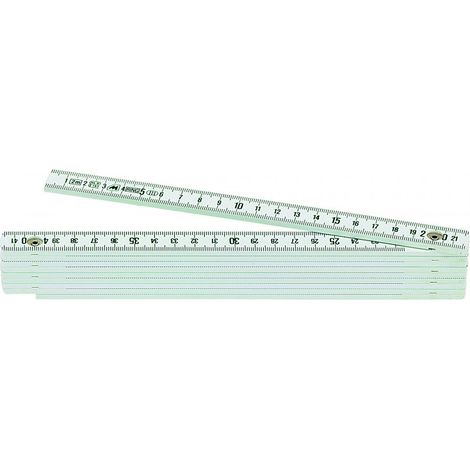 Metrica – Double mètre pliant en fibre de verre 10 brins – Non conducteur pour environnements électriques – Graduations gravées pour précision