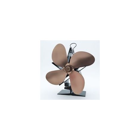 Ventilateur thermique silencieux pour poêle à bois ou cheminée gaz – 4 pales, intégrant un thermomètre intégré et une protection contre la surchauffe, fonctionne uniquement avec la chaleur du foyer (1/5)