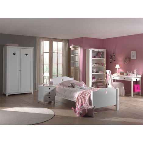 Chambre Complète Enfant 5P "Amori II" Blanc