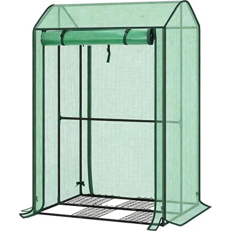 Invernadero para balcón 100 x 83 x 150 cm PE verde con estructura de acero (1/5)