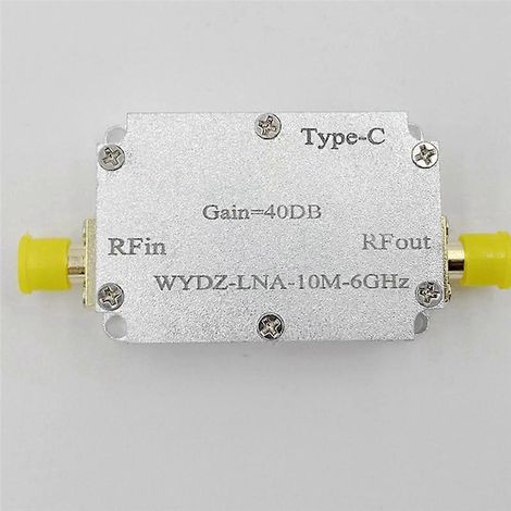10 MHz–6 GHz rauscharmer Verstärker (LNA) für HF-Signale von FM-Radios (20 dB)