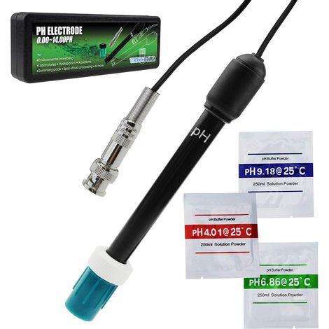 Ph avec électrode Câble de 300 cm de long et prise Bnc pour contrôleur de pH-mètre (électrode de pH BNC) (1/5)