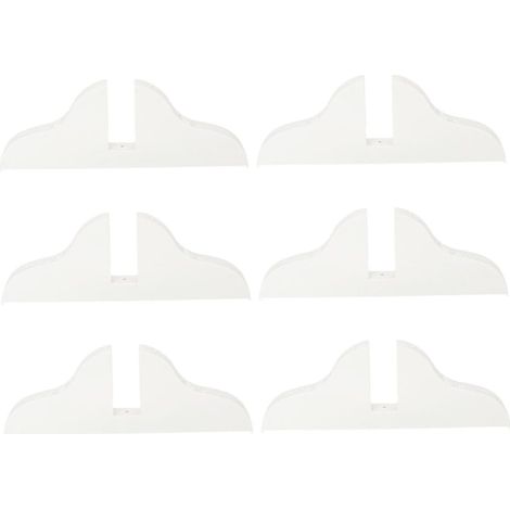 Unomor 6 Supports pliables en plastique blanc pour cloison (1/5)