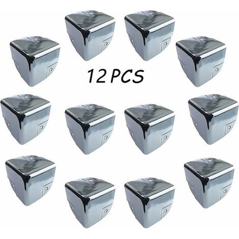 Protections d'angle métalliques - Protections d'angle pour meubles - Meubles, étagères, accessoires de table - Lot de 12 - Armoires de bureau (1/4)