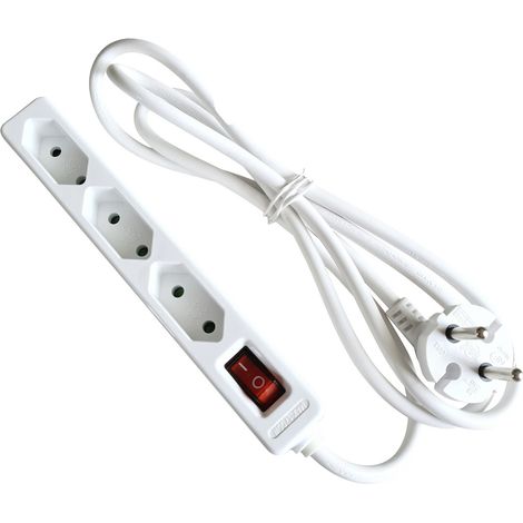 AS Schwabe 11312 Steckdosenleiste mit Schalter Weiß Konturenstecker 1 St.