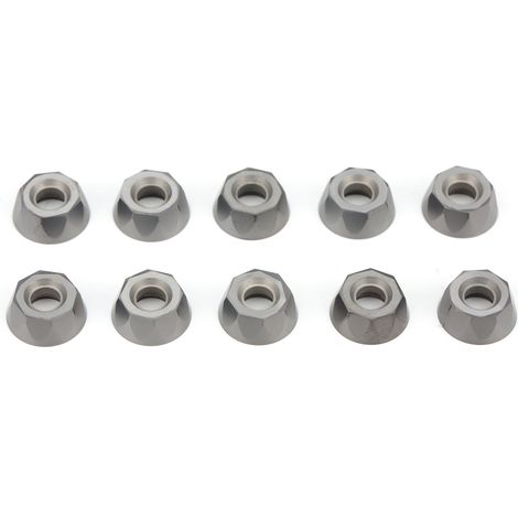 10 Pièces Fraises Carbure Monobloc Indexable pour Tour CNC, Insert de Coupe RPMT1204M0EJS LF6018 (1/5)