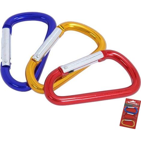Neilsen 3pc Locking Carabiner Clip Snap Hook Karabiner Carabina Carbine 5/16" (1/2)