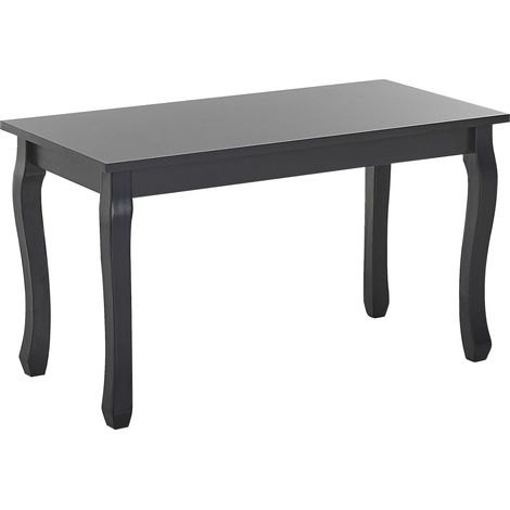 Tavolino da Caffè Rettangolare nero Stile Shabby Chic Gambe Curve Snook