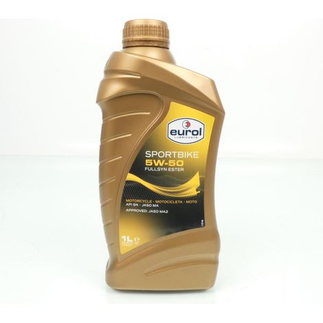 Lubrifiant huile Eurol Sportbike 5W50 Fullsyn Ester 1L 100% (1/2)