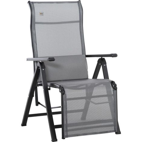 Chaise longue pliante, chaise longue de jardin avec coussin, fauteuil inclinable zéro gravité avec dossier réglable sur 9 positions, chaise de jardin, capacité de charge jusqu'à 150 kg, pour jardin, v